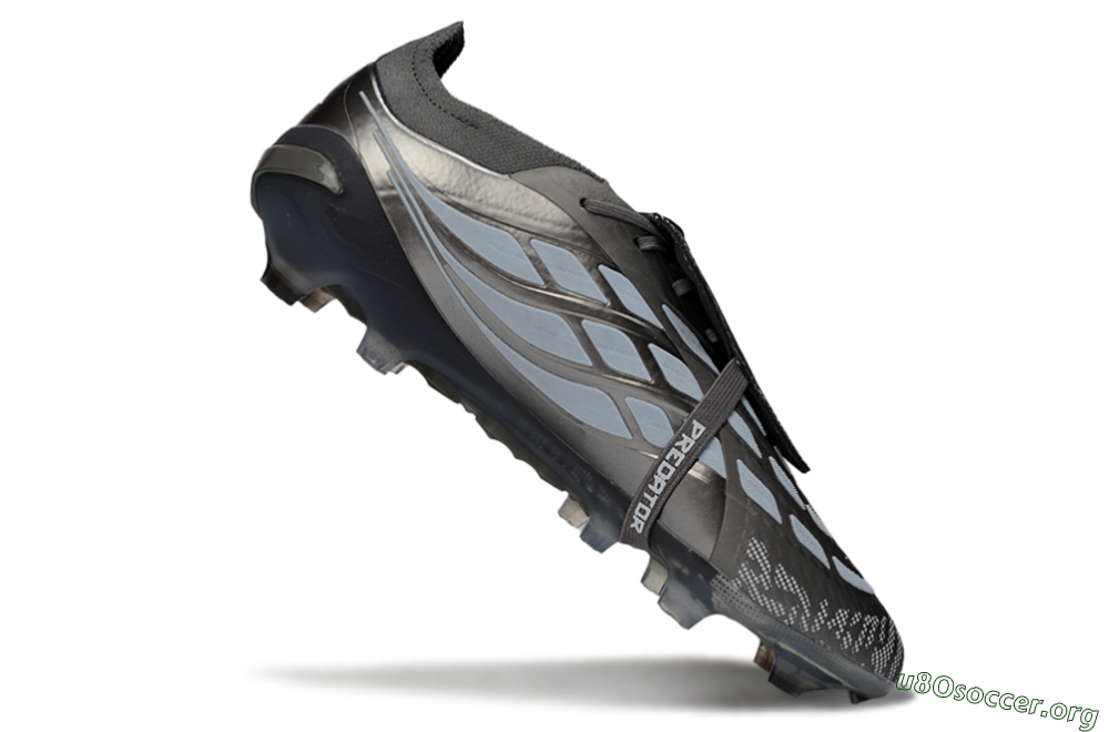 Adidas Predator 26 Elite Fold-Over Tongue FG Football Boots - Black/Steel Grey/White 4