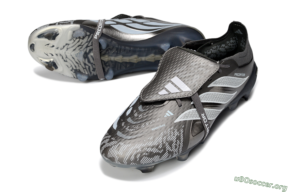 Adidas Predator 26 Elite Fold-Over Tongue FG Football Boots - Black/Steel Grey/White 0