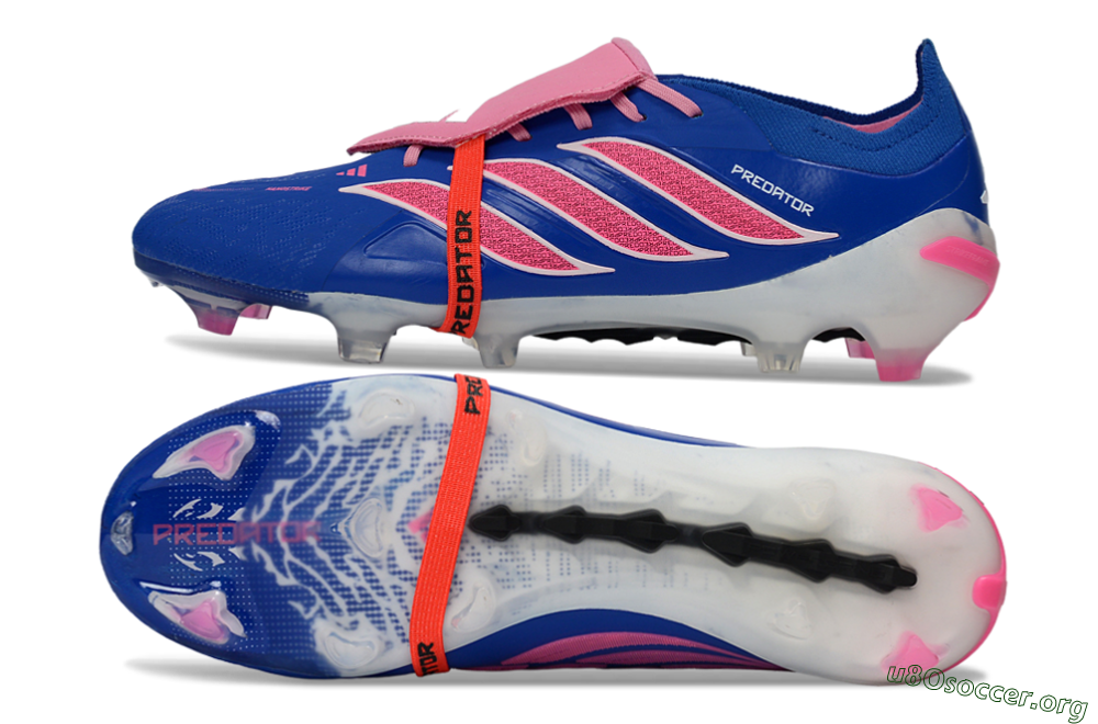 Adidas Predator 26 Elite Fold-Over Tongue FG Football Boots - Blue/Neon Pink/White 1