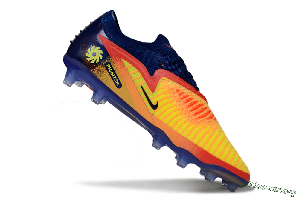 Nike Phantom 6 Low Elite AG Football Boots - Yellow/Navy Blue/Fiery Red 4