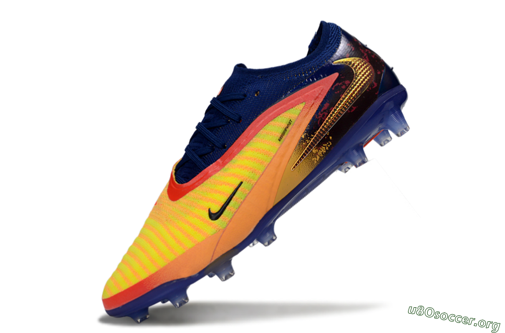 Nike Phantom 6 Low Elite AG Football Boots - Yellow/Navy Blue/Fiery Red 5