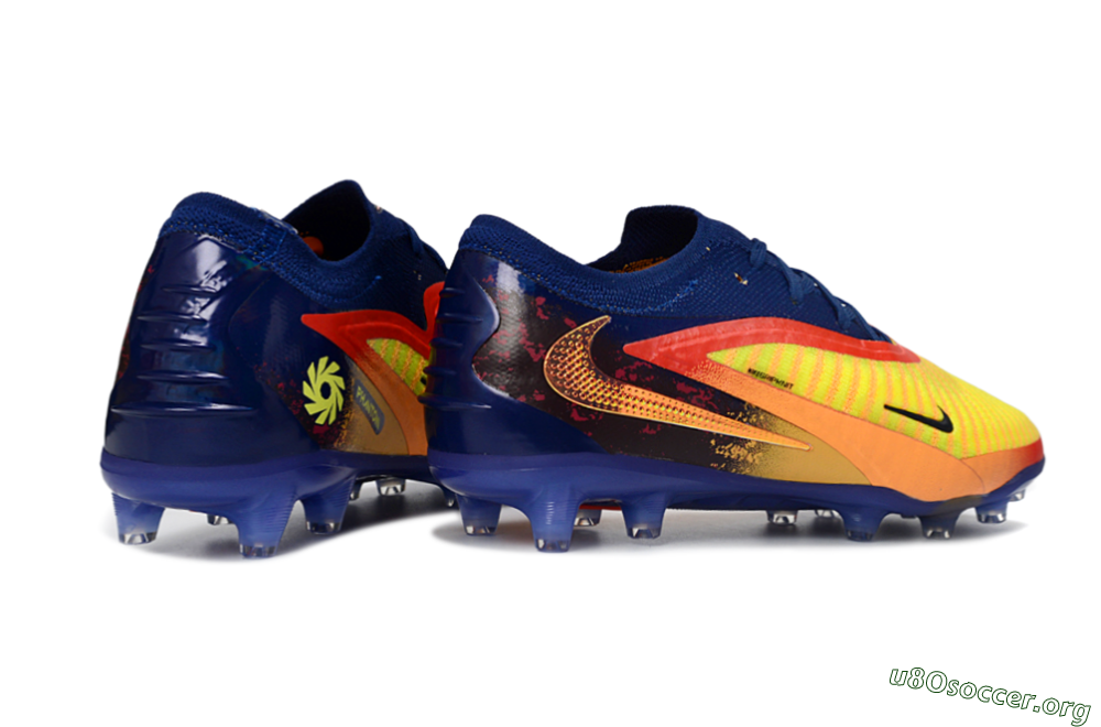 Nike Phantom 6 Low Elite AG Football Boots - Yellow/Navy Blue/Fiery Red 6