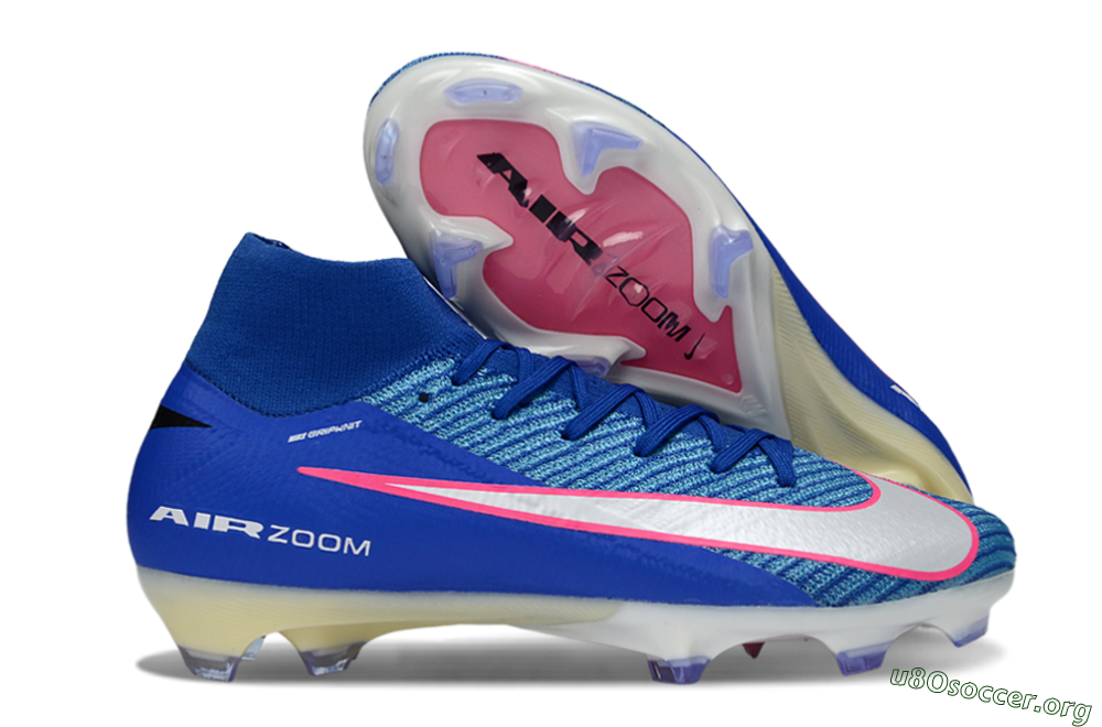 Nike Air Zoom Mercurial Superfly 10 Elite FG Football Boots - Blue/Electric Blue/Neon Pink 2