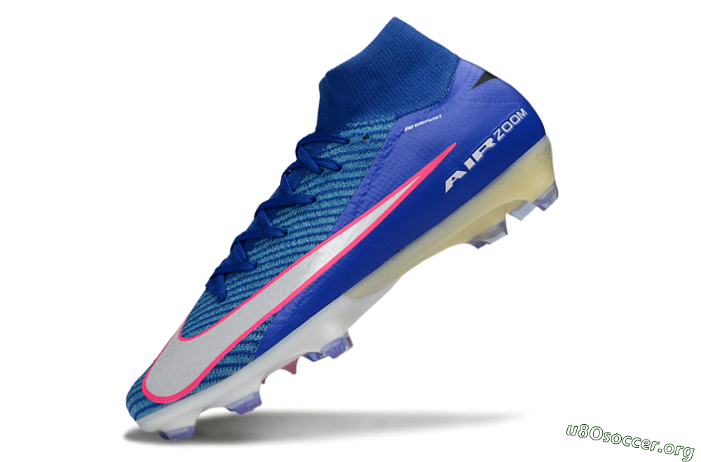 Nike Air Zoom Mercurial Superfly 10 Elite FG Football Boots - Blue/Electric Blue/Neon Pink 5