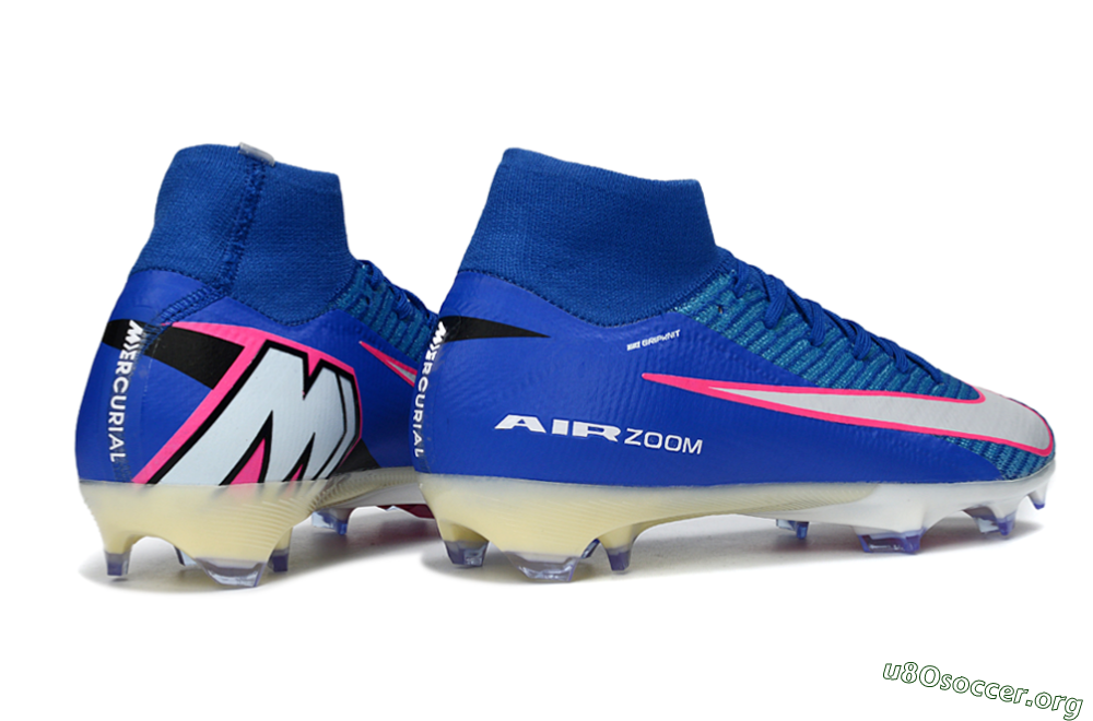 Nike Air Zoom Mercurial Superfly 10 Elite FG Football Boots - Blue/Electric Blue/Neon Pink 6