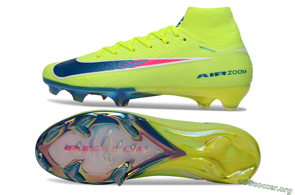 Nike Air Zoom Mercurial Superfly 10 Elite FG Football Boots - Green/Luminous Green/Blue Shift 1