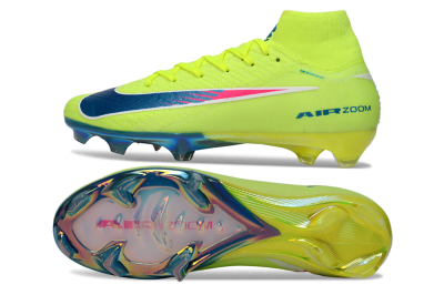 Nike Air Zoom Mercurial Superfly 10 Elite FG Football Boots - Green/Luminous Green/Blue Shift