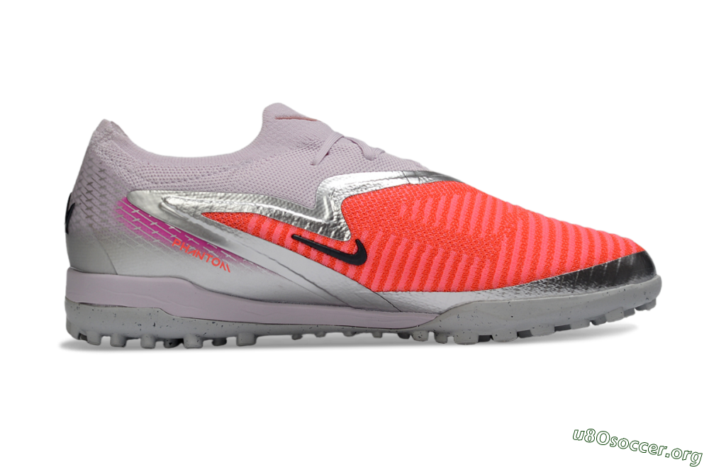 Nike Phantom 6 Low Elite TF Football Shoes - Pink/Flamingo Pink/Steel Gray 7