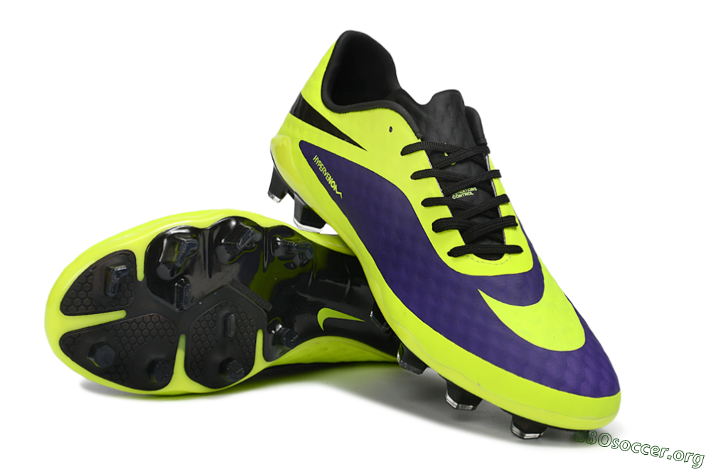 Nike Hypervenom Phantom FG Football Boots - Yellow/Bright Yellow/Deep Purple 4