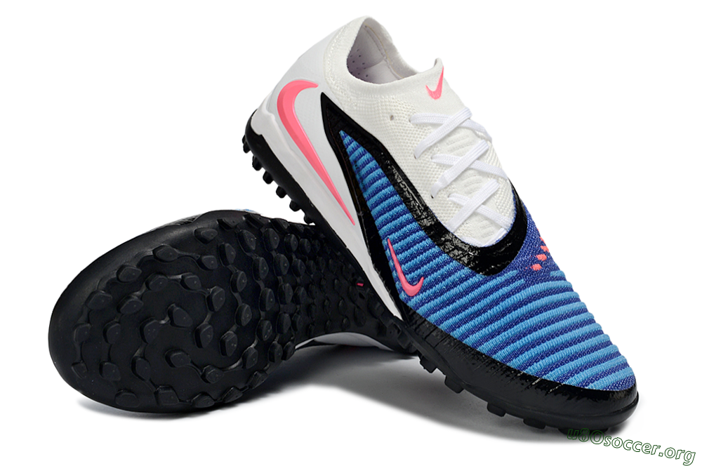 Nike Phantom 6 Low Elite TF Football Shoes - Blue/Electric Blue/Neon Pink 4