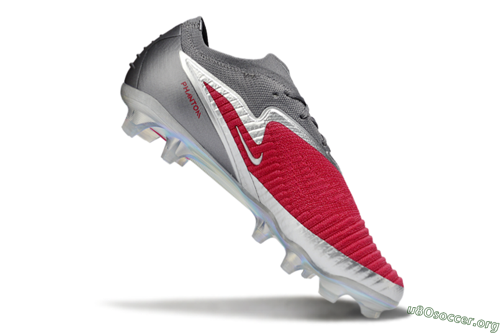 Nike Phantom 6 Low Elite FG Football Boots - Red/Crimson Red/Steel Grey 5