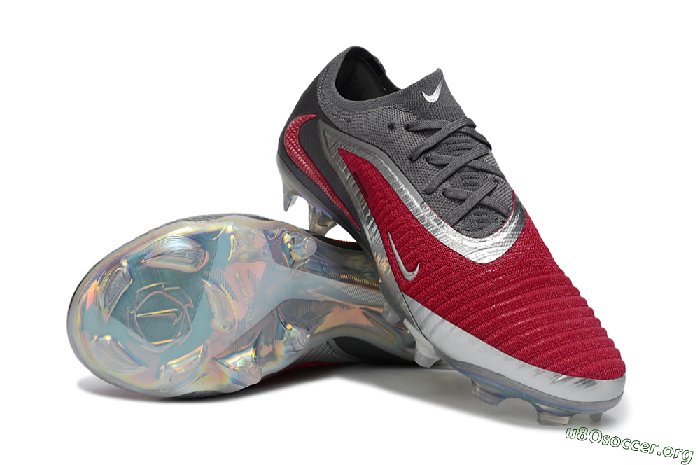 Nike Phantom 6 Low Elite FG Football Boots - Red/Crimson Red/Steel Grey 4