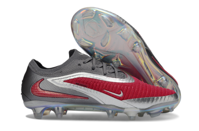 Nike Phantom 6 Low Elite FG Football Boots - Red/Crimson Red/Steel Grey