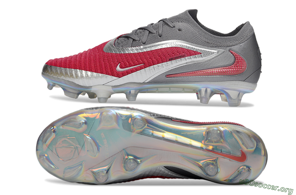 Nike Phantom 6 Low Elite FG Football Boots - Red/Crimson Red/Steel Grey 1