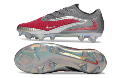 Nike Phantom 6 Low Elite FG Football Boots - Red/Crimson Red/Steel Grey