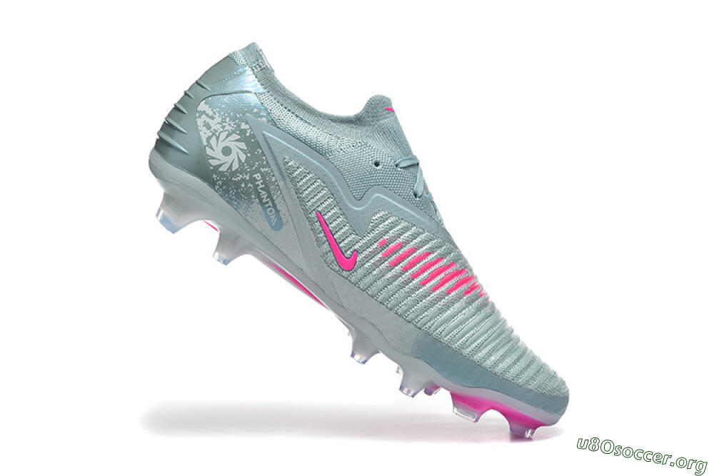 Nike Phantom 6 Low Elite FG Football Boots - Aqua/Bright Pink/Soft Gray 7