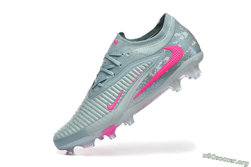 Nike Phantom 6 Low Elite FG Football Boots - Aqua/Bright Pink/Soft Gray 8