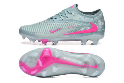 Nike Phantom 6 Low Elite FG Football Boots - Aqua/Bright Pink/Soft Gray