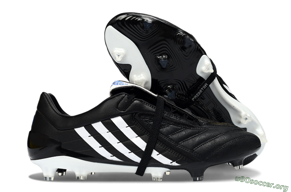 Adidas Predator Accelerator Elite Fold-Over Tongue FG Football Boots - Black/Classic Black/White Strike 2