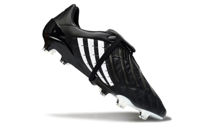 Adidas Predator Accelerator Elite Fold-Over Tongue FG Football Boots - Black/Classic Black/White Strike