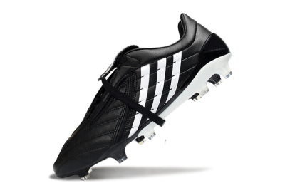 Adidas Predator Accelerator Elite Fold-Over Tongue FG Football Boots - Black/Classic Black/White Strike