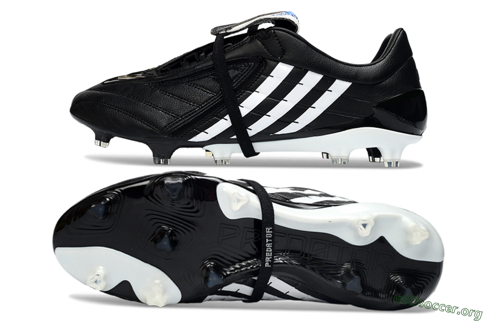 Adidas Predator Accelerator Elite Fold-Over Tongue FG Football Boots - Black/Classic Black/White Strike 1