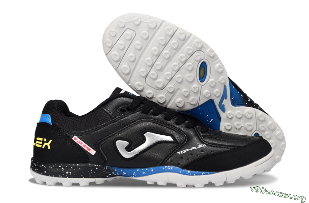Joma Top Flex TF Football Shoes - Black/Electric Blue/Classic White 2