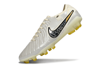 Nike Tiempo Legend 10 Elite FG Football Boots - White/Ivory Mist/Black Gold