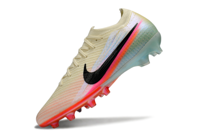Nike Air Zoom Mercurial Vapor 16 Elite AG Football Boots - Cream/Iridescent Orange/Turquoise Blue