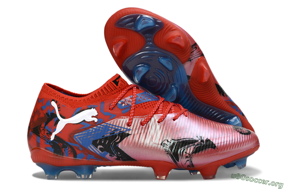 Puma Future 8 Ultimate FG Football Boots - Red/Electric Blue/Fiery Red 2