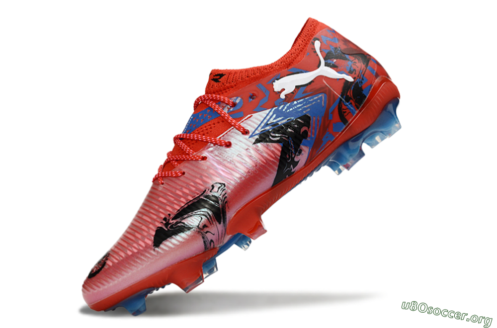 Puma Future 8 Ultimate FG Football Boots - Red/Electric Blue/Fiery Red 5
