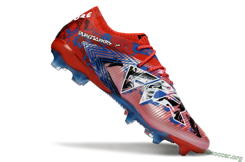 Puma Future 8 Ultimate FG Football Boots - Red/Electric Blue/Fiery Red 4