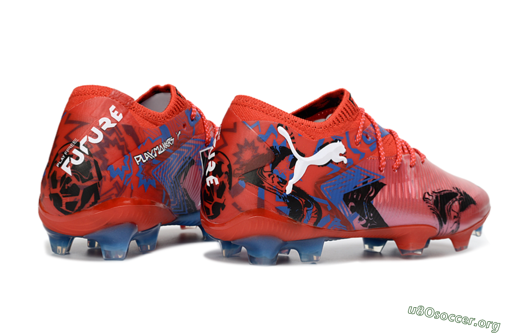 Puma Future 8 Ultimate FG Football Boots - Red/Electric Blue/Fiery Red 6