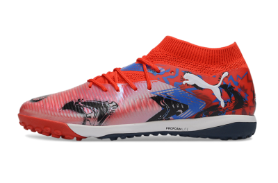 Puma Future 8 Ultimate TF Football Shoes - Red/Vibrant Red/Navy Blue