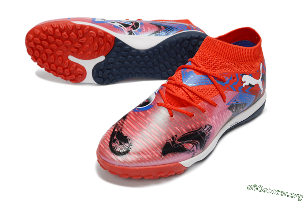 Puma Future 8 Ultimate TF Football Shoes - Red/Vibrant Red/Navy Blue 0
