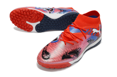 Puma Future 8 Ultimate TF Football Shoes - Red/Vibrant Red/Navy Blue