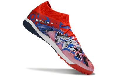 Puma Future 8 Ultimate TF Football Shoes - Red/Vibrant Red/Navy Blue