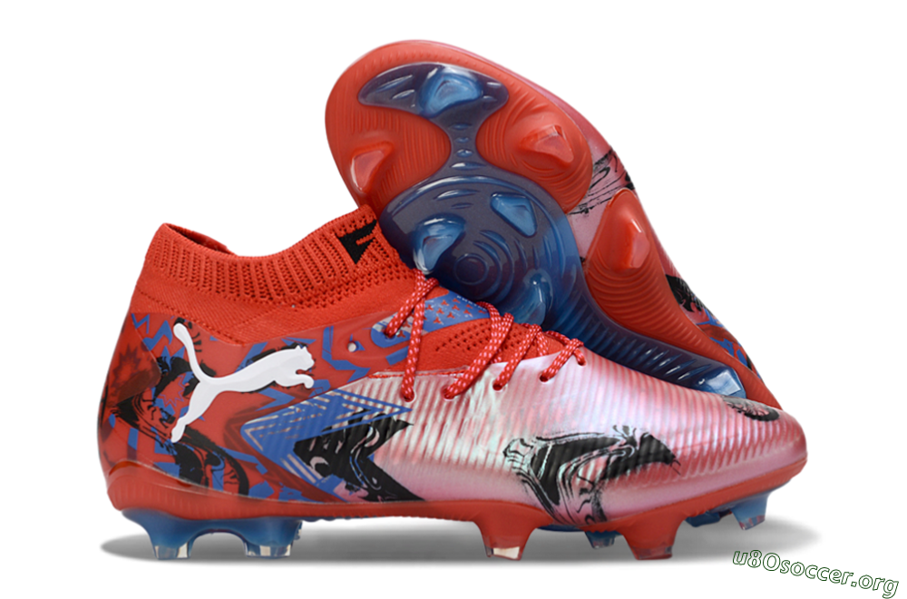 Puma Future 8 Ultimate FG Football Boots - Red/Electric Blue/Black 2