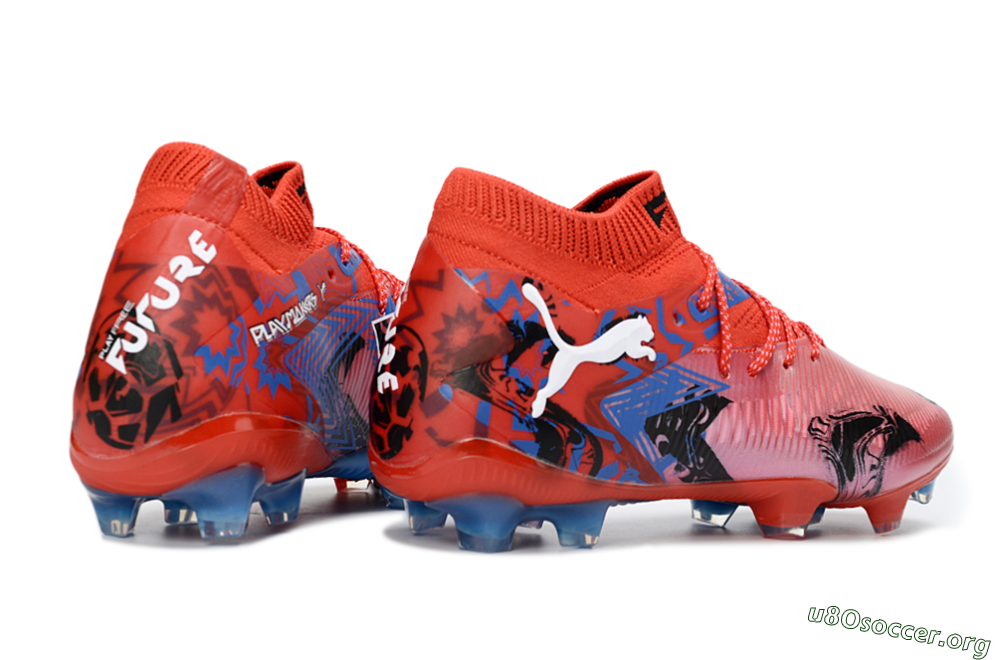 Puma Future 8 Ultimate FG Football Boots - Red/Electric Blue/Black 6