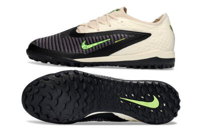 Nike Phantom 6 Low Elite TF Football Shoes - Black/Neon Green/Beige