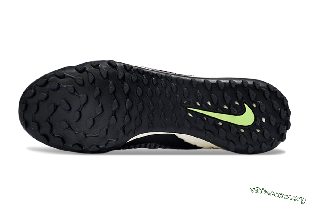 Nike Phantom 6 Low Elite TF Football Shoes - Black/Neon Green/Beige 5