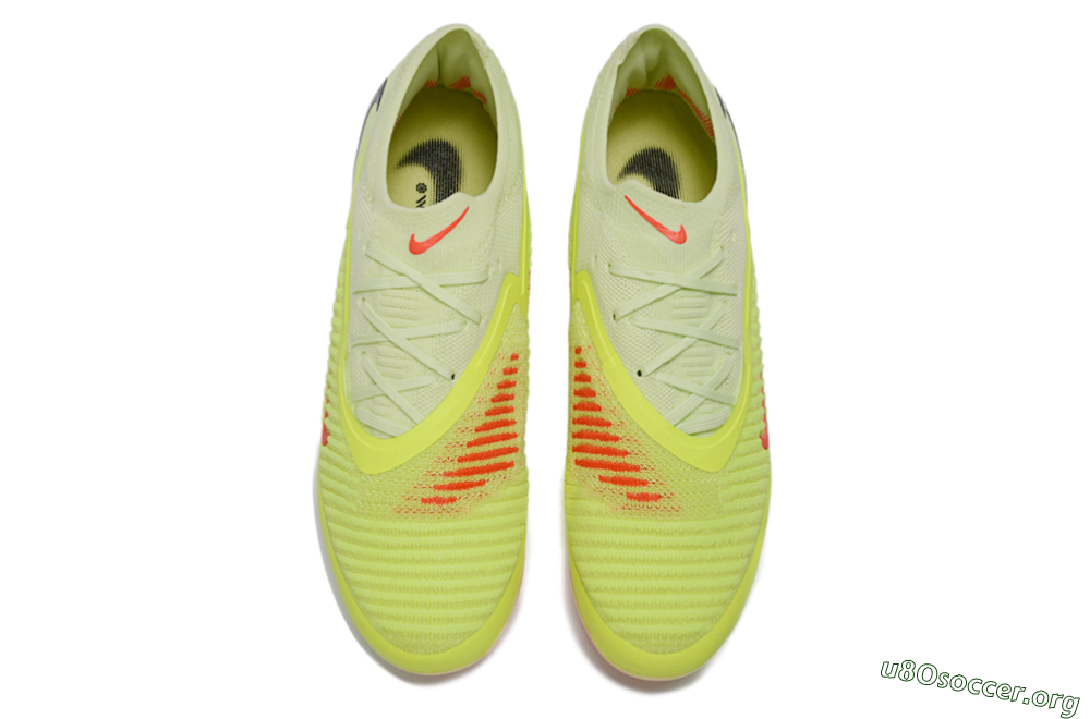 Nike Phantom 6 Low Elite AG Football Boots - Yellow/Neon Yellow/Coral Red 4