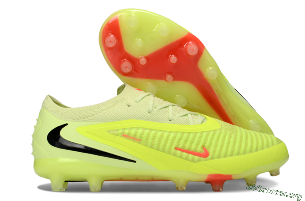 Nike Phantom 6 Low Elite AG Football Boots - Yellow/Neon Yellow/Coral Red 2