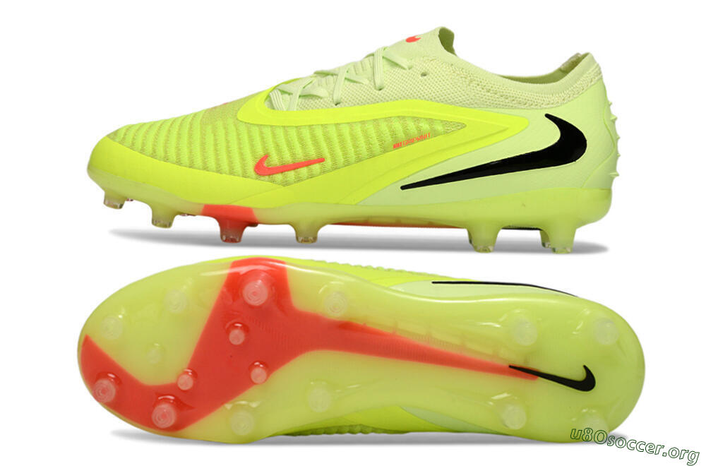 Nike Phantom 6 Low Elite AG Football Boots - Yellow/Neon Yellow/Coral Red 1