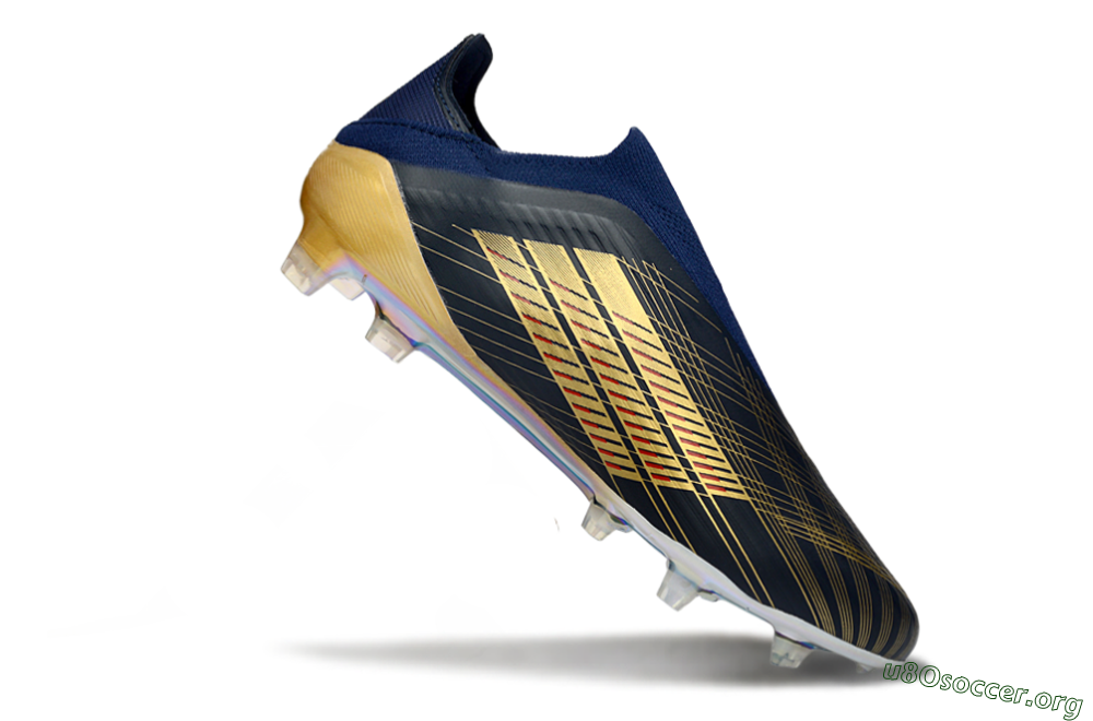 Adidas F50 Elite Laceless FG Football Boots - Navy/Gold Metallic/Dazzling Rainbow 4