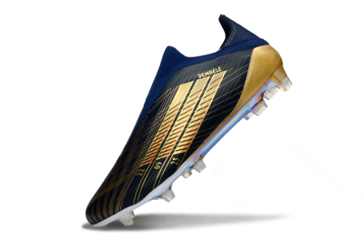 Adidas F50 Elite Laceless FG Football Boots - Navy/Gold Metallic/Dazzling Rainbow