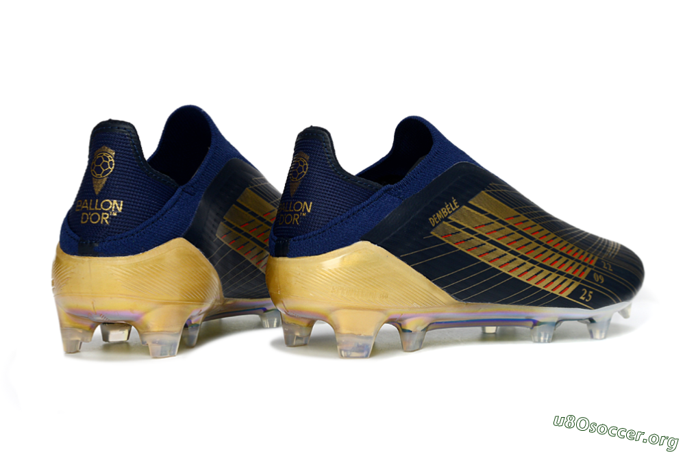 Adidas F50 Elite Laceless FG Football Boots - Navy/Gold Metallic/Dazzling Rainbow 6