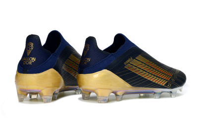 Adidas F50 Elite Laceless FG Football Boots - Navy/Gold Metallic/Dazzling Rainbow