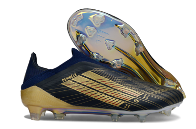 Adidas F50 Elite Laceless FG Football Boots - Navy/Gold Metallic/Dazzling Rainbow