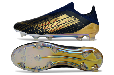 Adidas F50 Elite Laceless FG Football Boots - Navy/Gold Metallic/Dazzling Rainbow